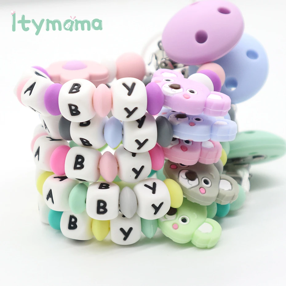 Itymama, 60 шт., пищевые силиконовые счеты, бусины, жемчуг, силиконовые бусины, сделай сам, Прорезывание Зубов, уход за ребенком, ожерелье, соска, цепочка, детский Прорезыватель