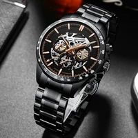 ailang new luxury mens top brand stainless steel strap mechanical watch luminous for men waterproof steampunk automatic watches