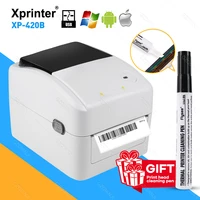 xprinter xp 420b bluetooth wifi usb shipping label thermal printer a6 size waybill awb print qr code from pc and smart phone