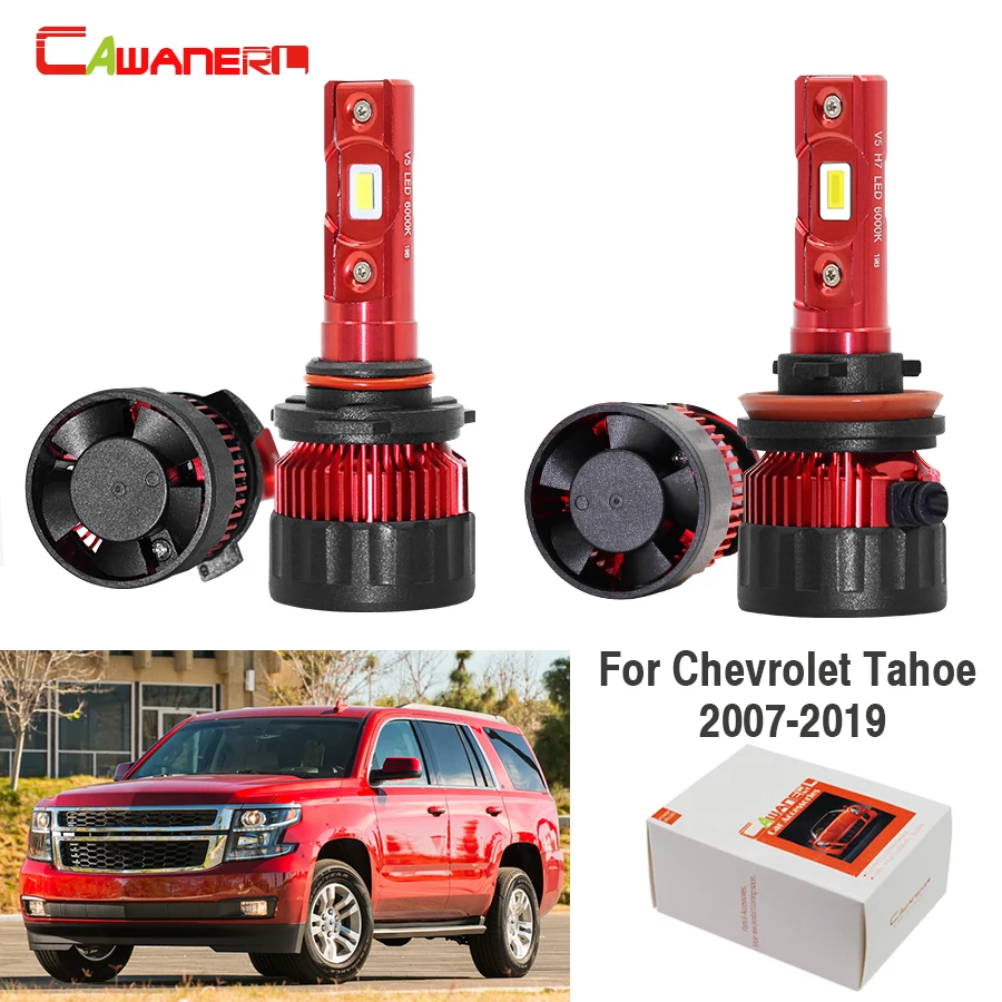 Cawanerl для Chevrolet Tahoe 2007 2019 автомобильная светодиодная лампа фары ближний свет