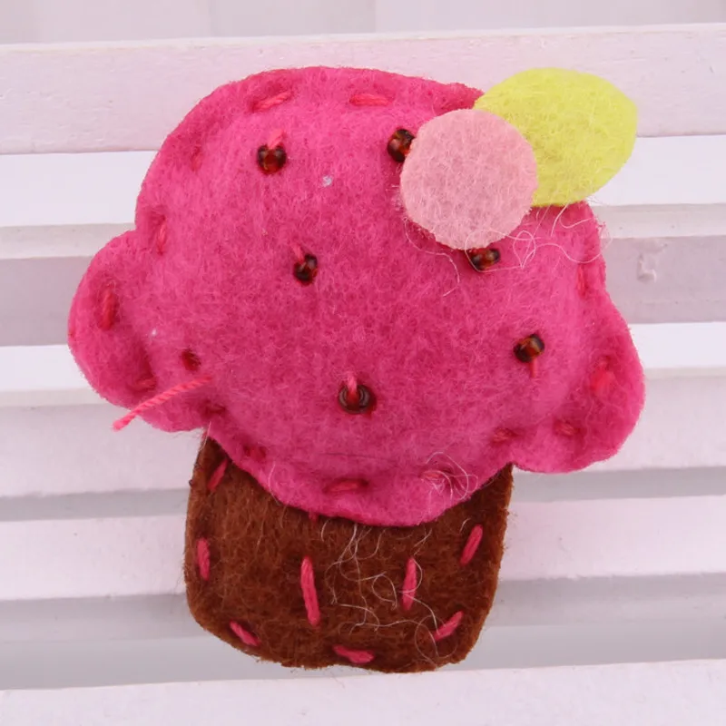 Детская искусственная Милая шерстяная ткань Ручное шитье штуцер тип мороженого