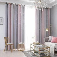 window cloth curtain room divider curtains blackout curtains shiny stars for kids girls bedroom one pieces double layer shading