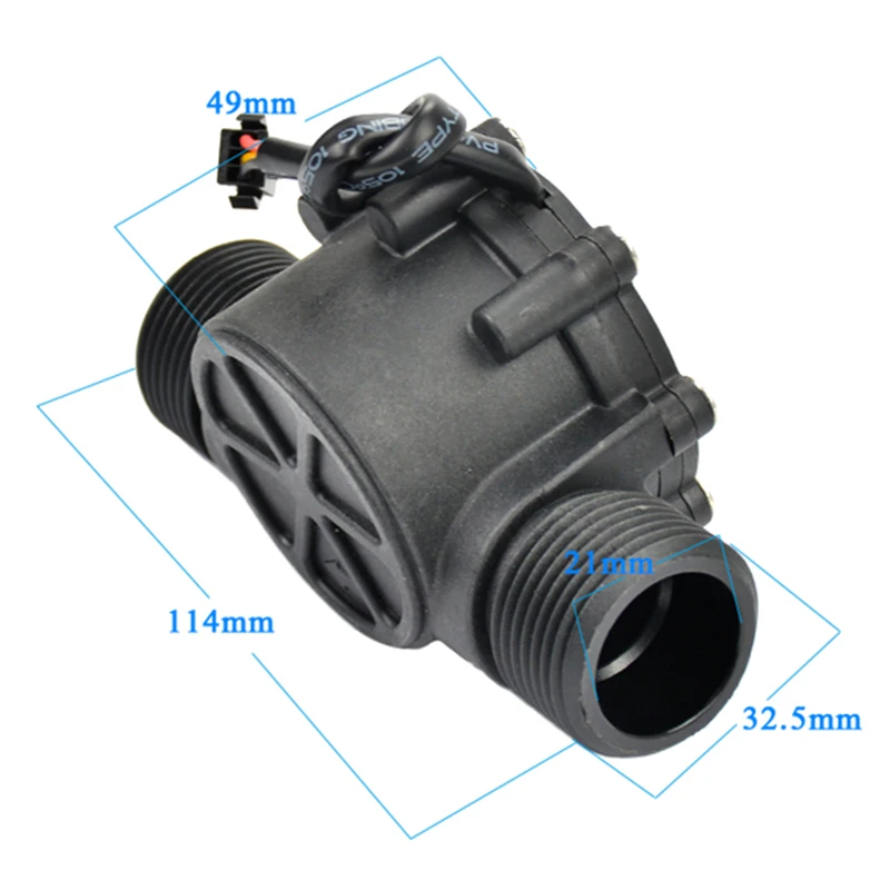 1Pcs Water Flow Sensor DN25 DC3.5-24V 1 Inch 2-100L/Min Hall Flowmeter Heat Pump Heater Meter Switch Counter | Инструменты