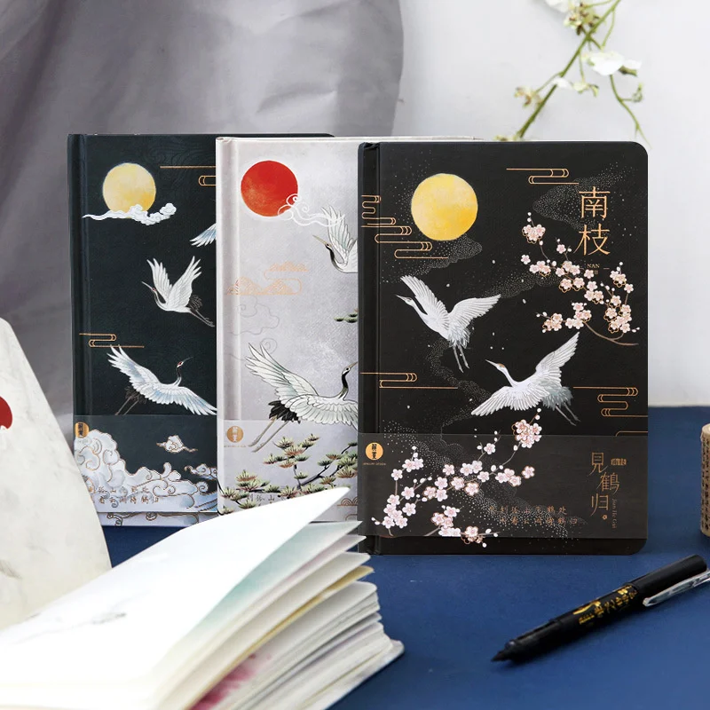 

Chinese Style Creative Color Home page Notebook Hardcover Diary Books Weekly Planner Handbook Scrapbook Beautiful Poison