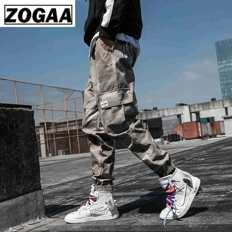 Фото Мужские камуфляжные брюки карго ZOGGA свободные хлопковые со средней талией без