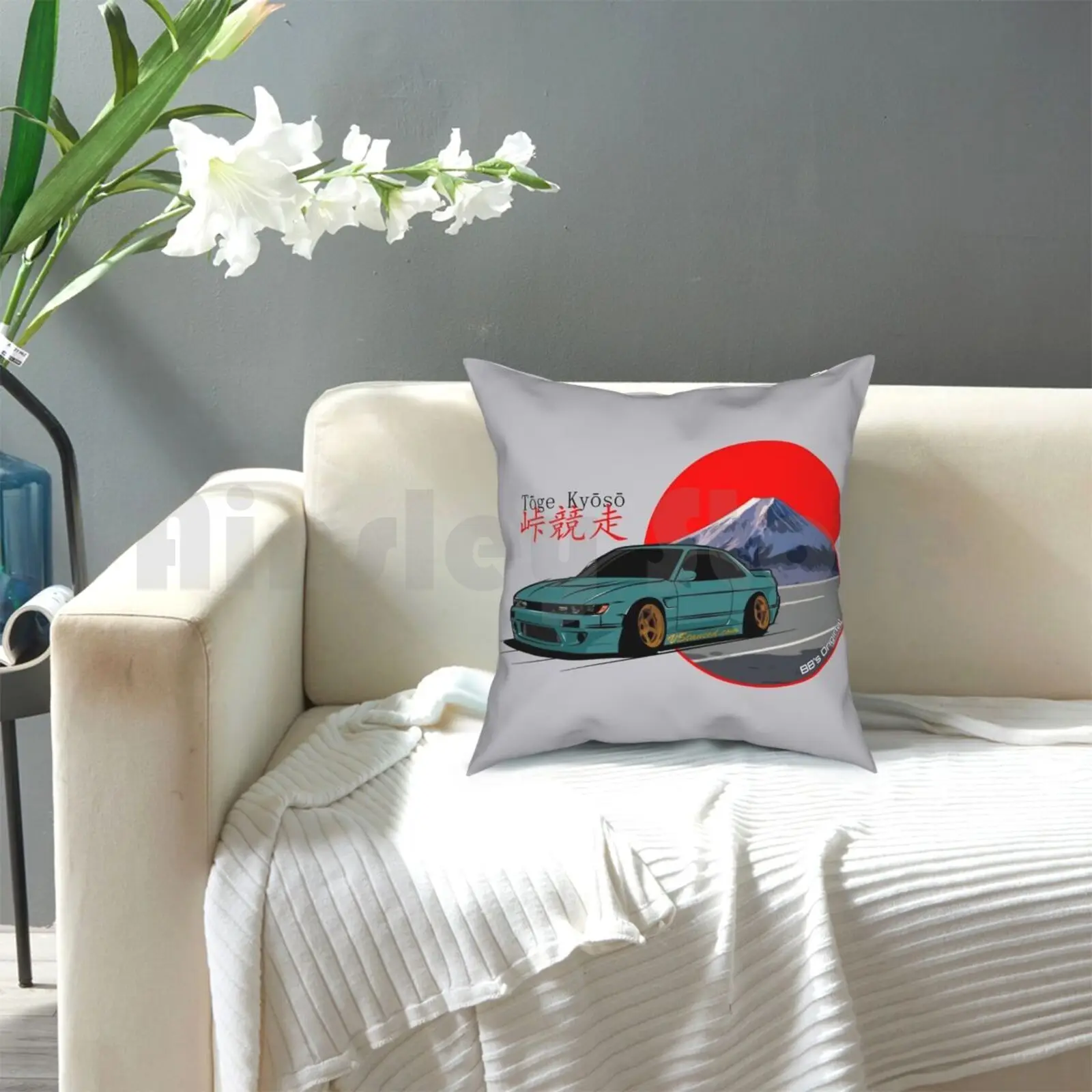 Зеленая Подушка tоте kyosa женская мягкая подушка с принтом для дома чехол Nissan Datsun
