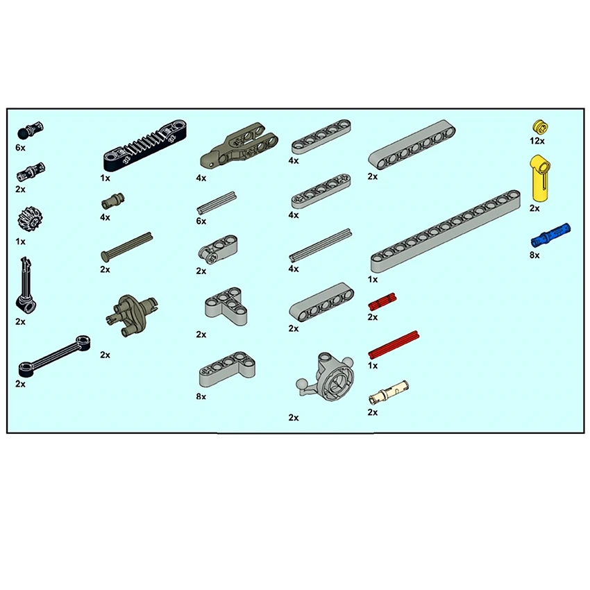 

Car Front Back Suspension System MOC Technical Parts, Self-Locking Bricks Compatible All Brand Toys