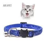Блестящий ошейник для кошек, воротник для кошек, регулируемая повязка на шею, для чихуахуа, аксессуары для домашних животных