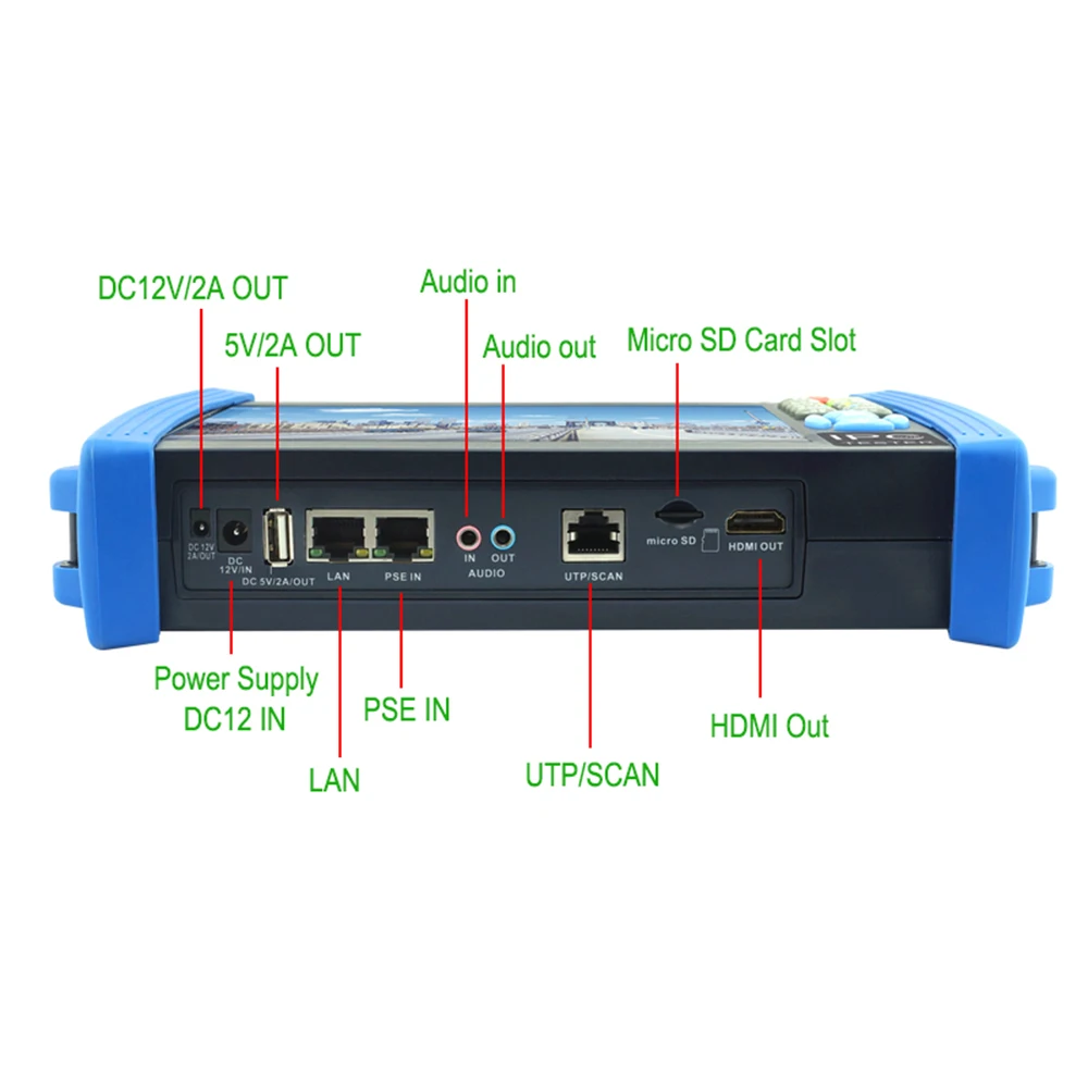 7 inch IPC H.265 4K IP 8MP TVI CVI 5MP AHD Camera Tester security tester CCTV Camera tester with HDMI Cable tracer