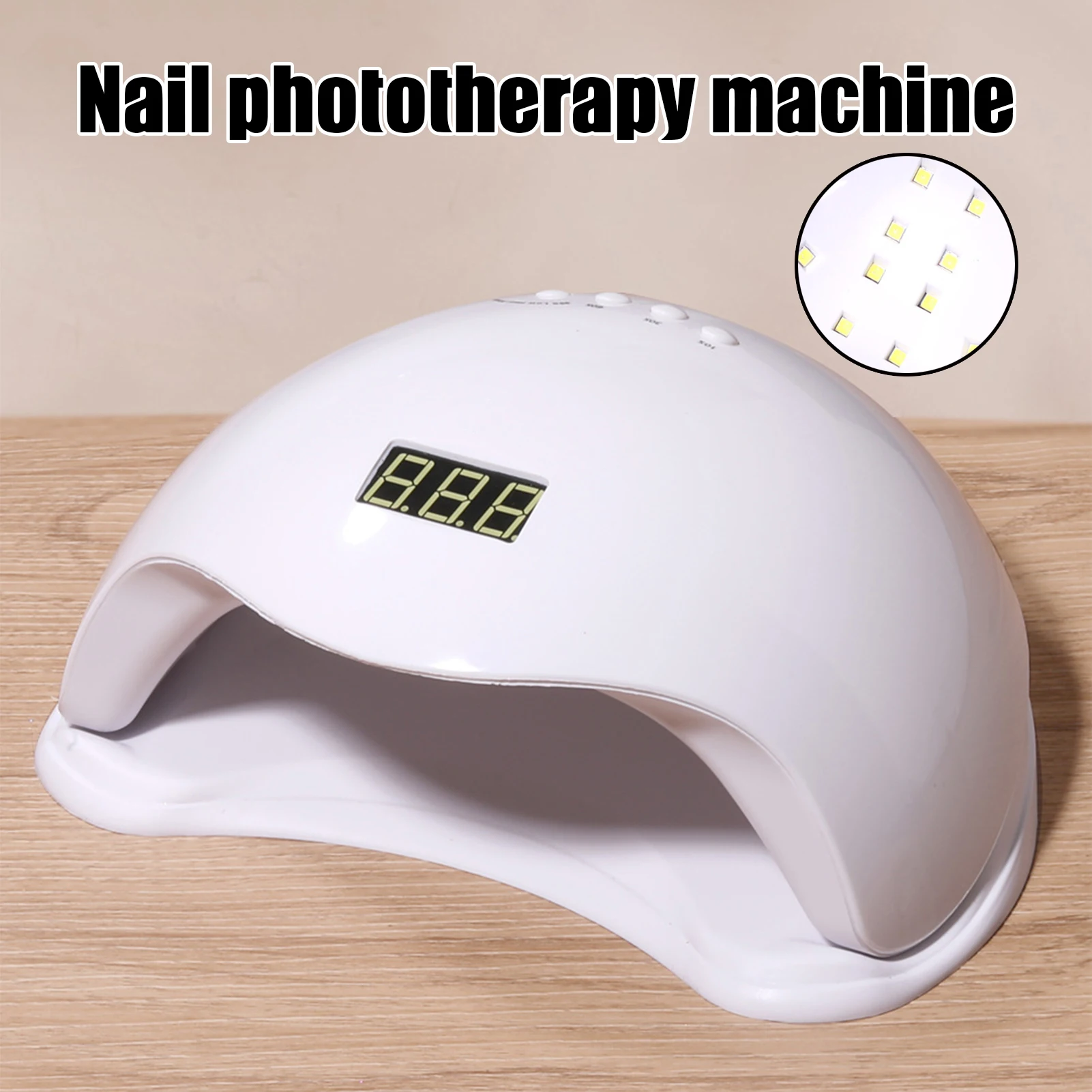 

UV LED Nails Lamp with LCD Display & 4 Levels Adjustable 48W USB GEL Polish Smart Manicure Device for DIY Nail Beauty CIN6 899
