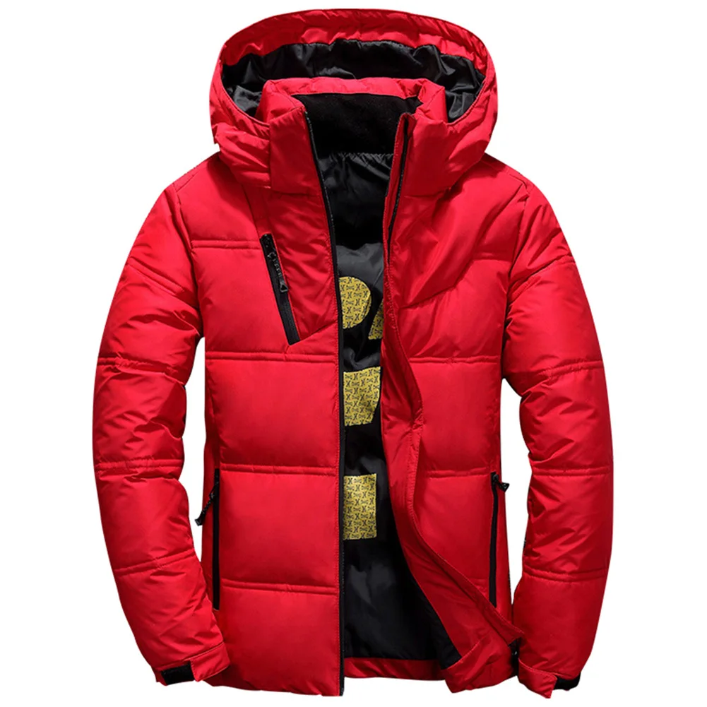 2019 New Casual Mens Jackets Coat Winter Warm Jacket Coat Patchwork Jacket Hooded Jacket Streetwear Coats Men Outerwear Coats