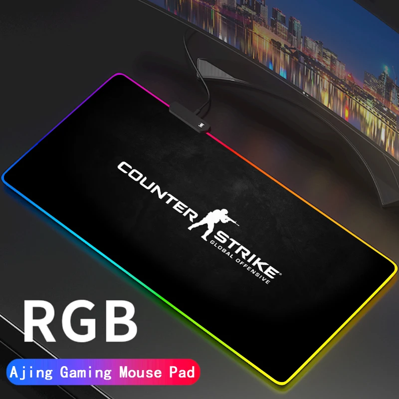 

Counter-Strike RGB Kawaii Mouse Pad Luminous LED Laptop Mini Game Accessories Gamer Keyboard Carpet Pad CS-Go mousepad