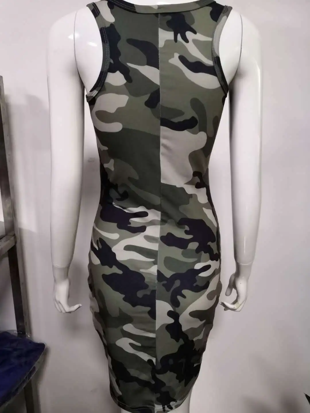 

2021 Spring and Summer Sexy Camouflage Print Slim Sleeveless Dress Women Dress Elegant Summer Dresses for Women