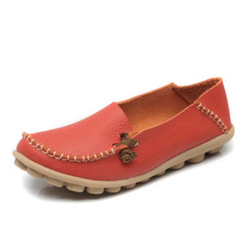 COWCOM кожаные туфли для матерей повседневная обувь белые на плоской подошве из