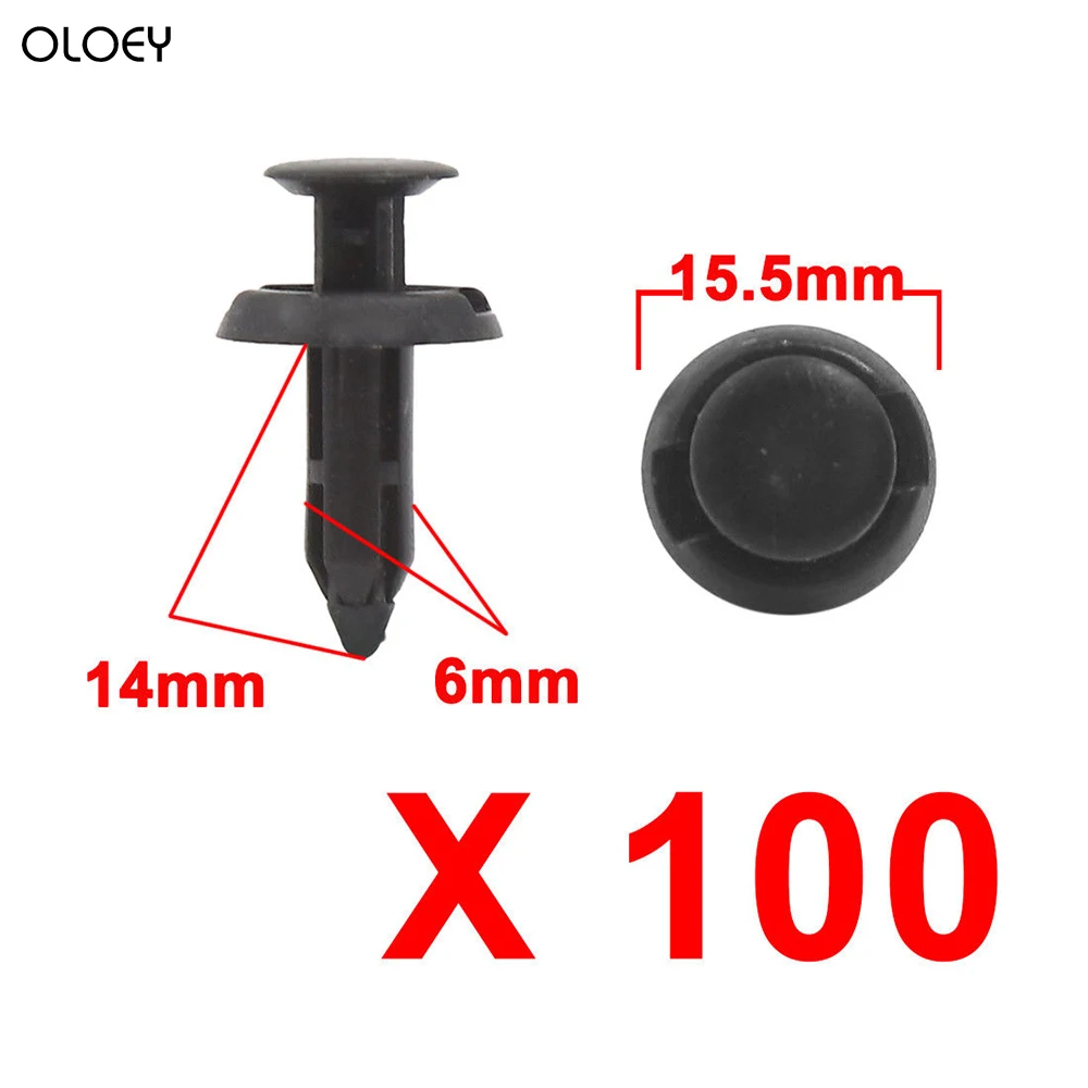 100 шт./лот зажимы для автомобиля Новые Заклепки фиксатор отверстие Dia Пластиковые