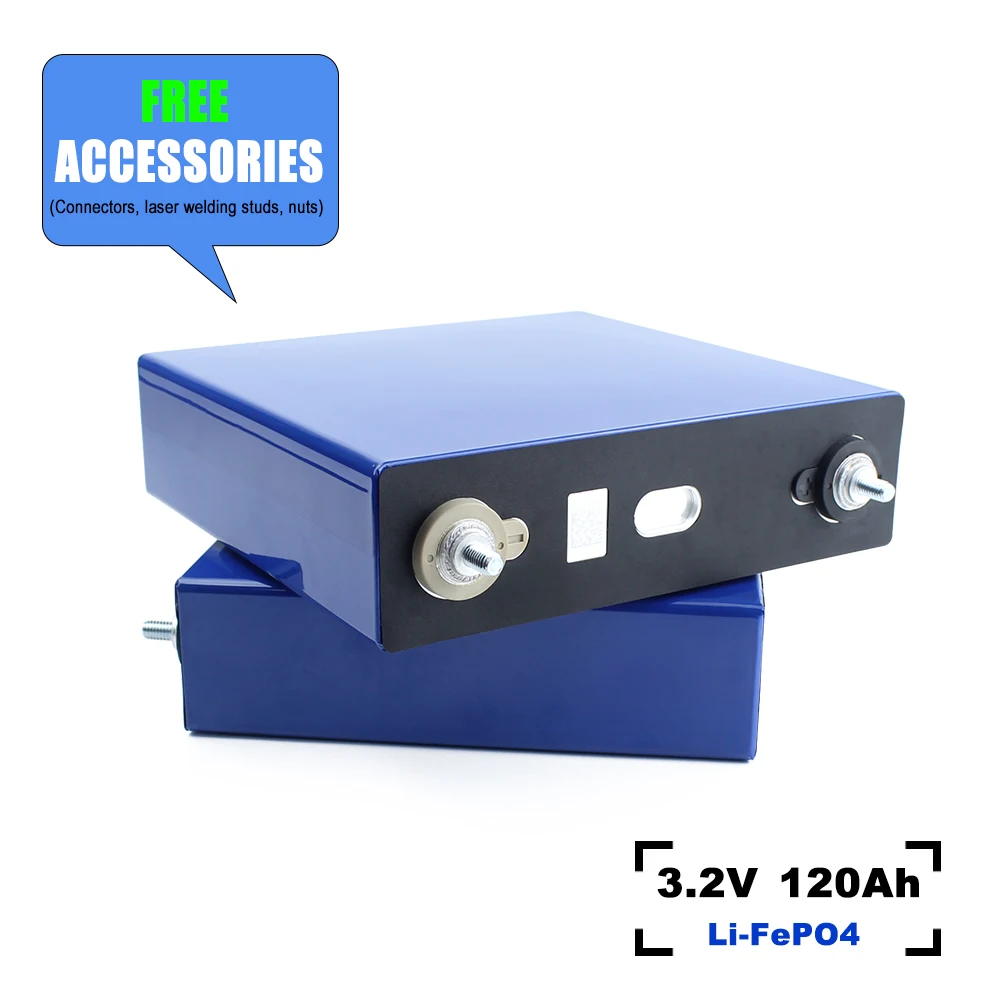 

HAKADI 3.2V 120Ah Lifepo4 Rechargeable Batteries Grade A Brand New Cell For DIY 12V 24V 48V 120Ah Solar Energy Storage Boat RV