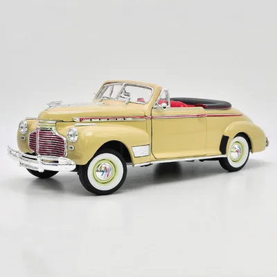 Beige Высокая имитация 1:18 Chevrolet 1941 специальный роскошный сплав в кузове «Кабриолет», металлическая коллекция и подарок классическая модель автомобиля - Цвет: Beige