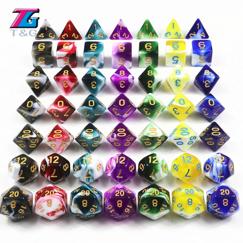 7 шт трпг кости для DnD D4-D20 многосторонние аксессуары настольной игры | Спорт и