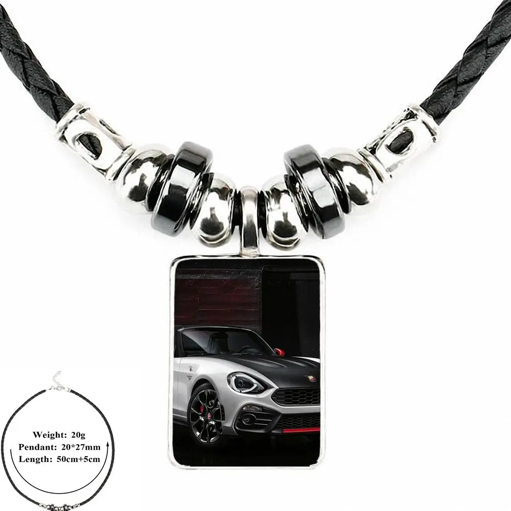 EJ глазури для девочек подарок Abarth 124 украшения в виде пауков черный кожаный шарик