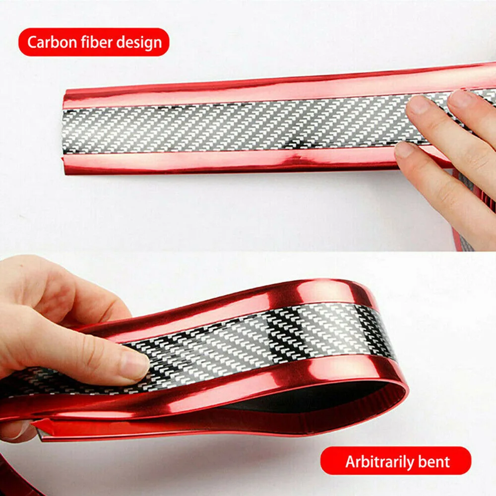 

Car Sticker Carbon Fiber Scratch Resistant Car Trunk Door Sill Protector Entry Edge Guard Strip Sticker for Vehicle Accessory