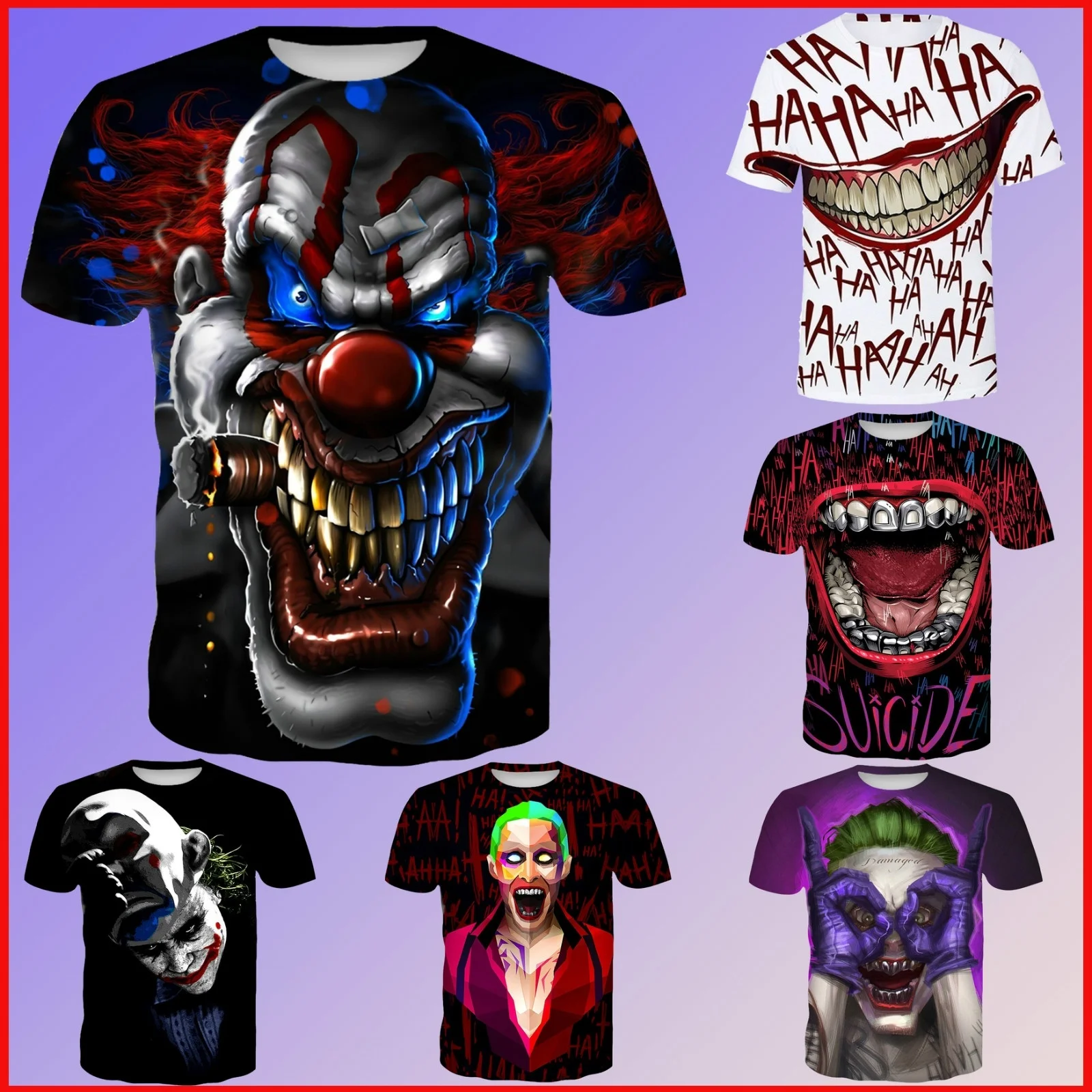 

Dark Knight Joker Poker T-shirt 3D men's/women fashion printing Tee