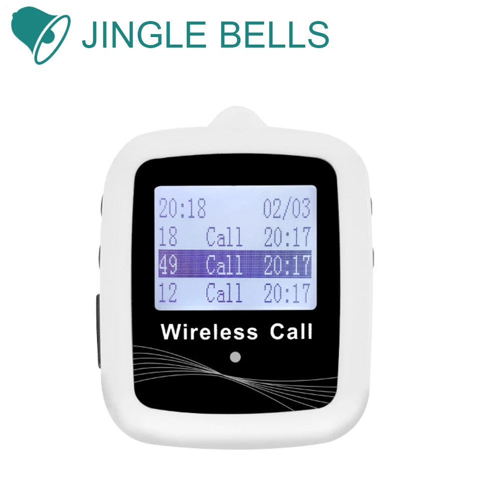 JINGLE BELLS Wireless Restaurant Guest Calling System 1 Waterproof Belt Watch Receiver for cafe, bar Call Bell