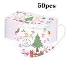 50 шт., маски для лица с рождественским принтом