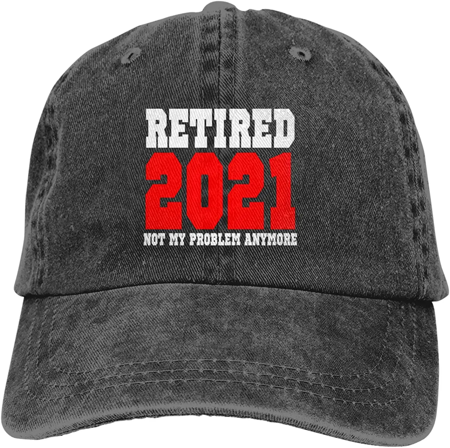 

Retired 2021 Not My Problem Anymore Hat,Adjustable Baseball Cap Unisex Washable Cotton Trucker Cap Dad Hat