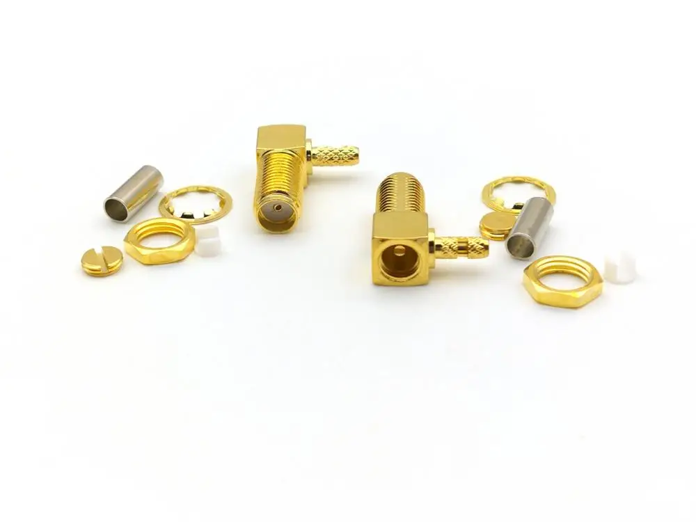 10 шт. RF SMA Jack обжимной коаксиальный разъем для кабеля LMR100 RG316 RG174