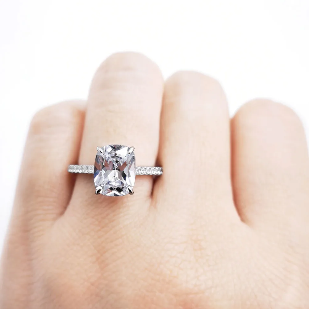 Кольцо обручальное с имитацией бриллианта 4 карата | Украшения и аксессуары