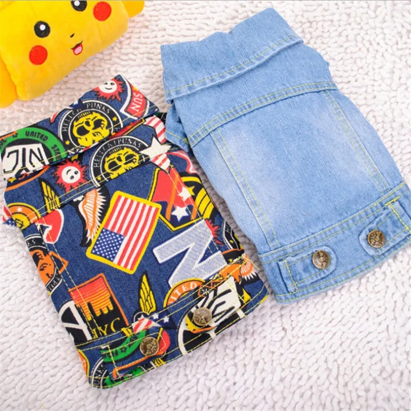 Зимнее пальто для домашних животных зимняя одежда собак джинсовая куртка наряд