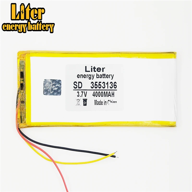 3 линии 4000mAh 7 V 3553136 полимер литий-ионный аккумулятор Замена батареи для MP3 MP4 |