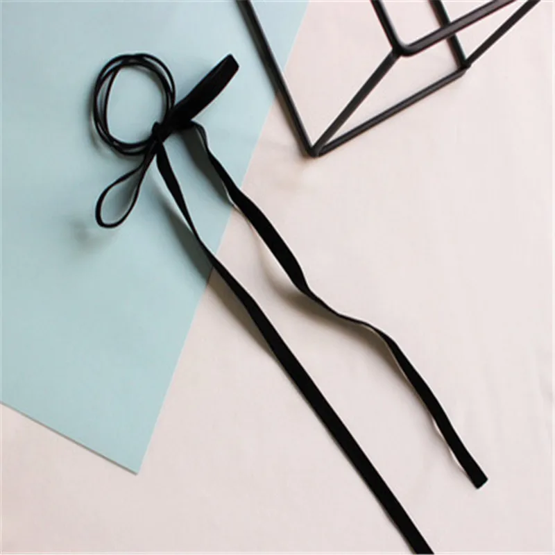 1 шт. бархатная лента с бантом эластичная резинка для волос Длинные ленты