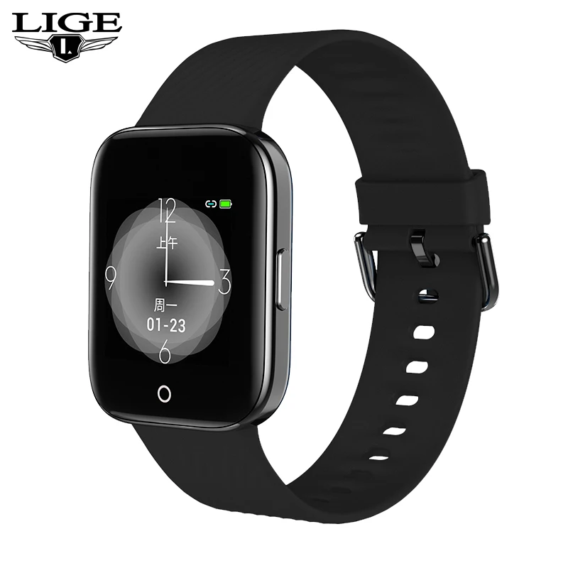LIGE Новые смарт часы для женщин Bluetooth подключение Android ios монитор сердечного ритма