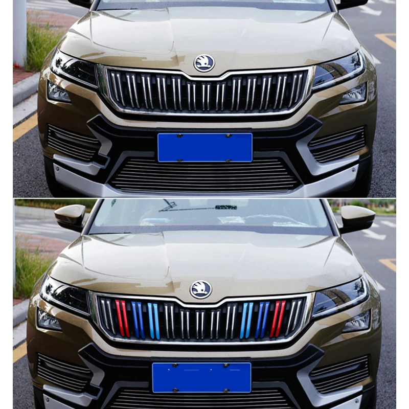 Lsrtw2017 Abs автомобильный передний гриль средняя сетка планки автомобиля Стайлинг для Skoda Kodiaq Gt интерьерные молдинги аксессуары