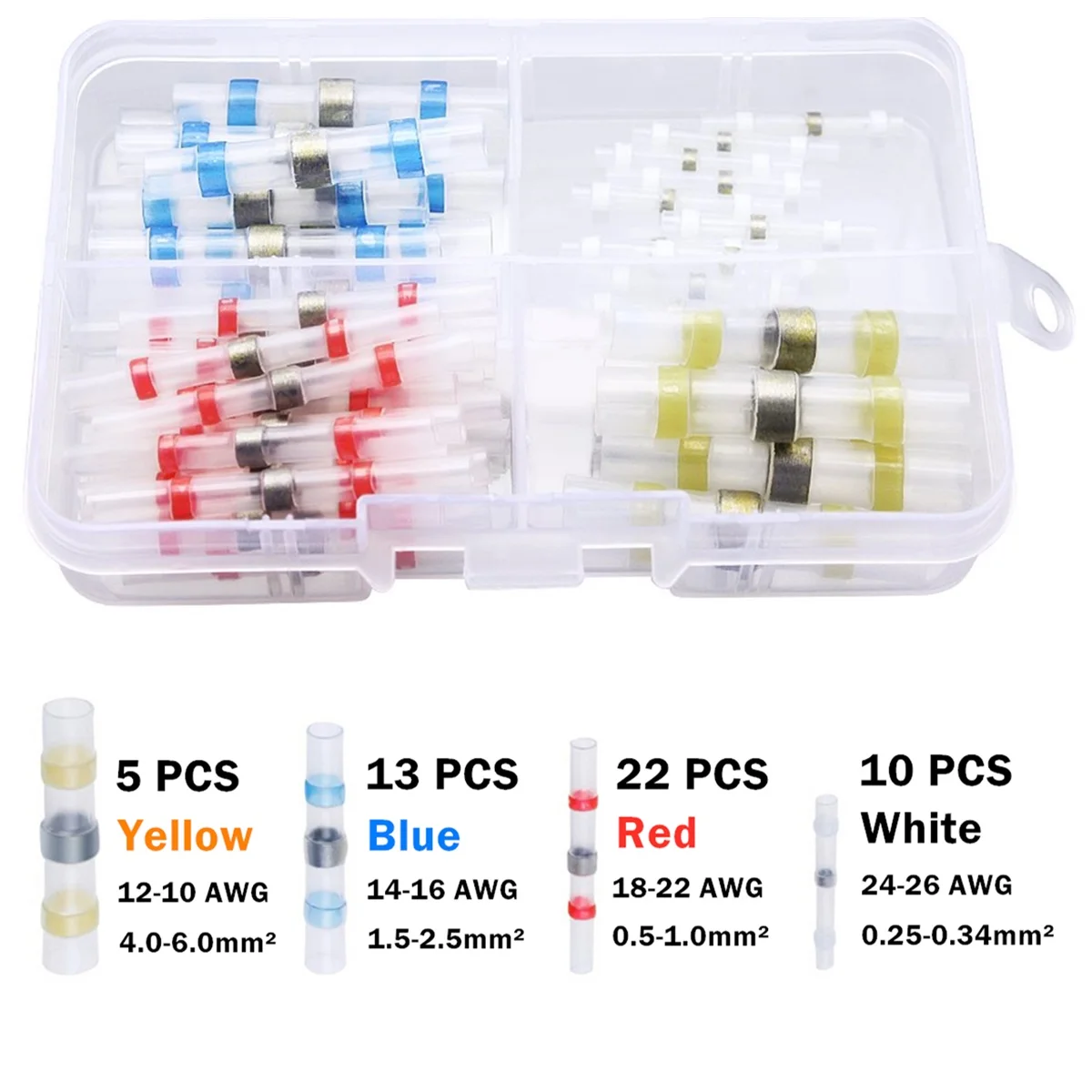 50 шт Водонепроницаемый припой уплотнение рукава изолированные термоусадочные