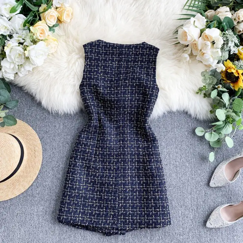 2019 Новое модное женское платье без рукавов с v-образным вырезом | Женская одежда