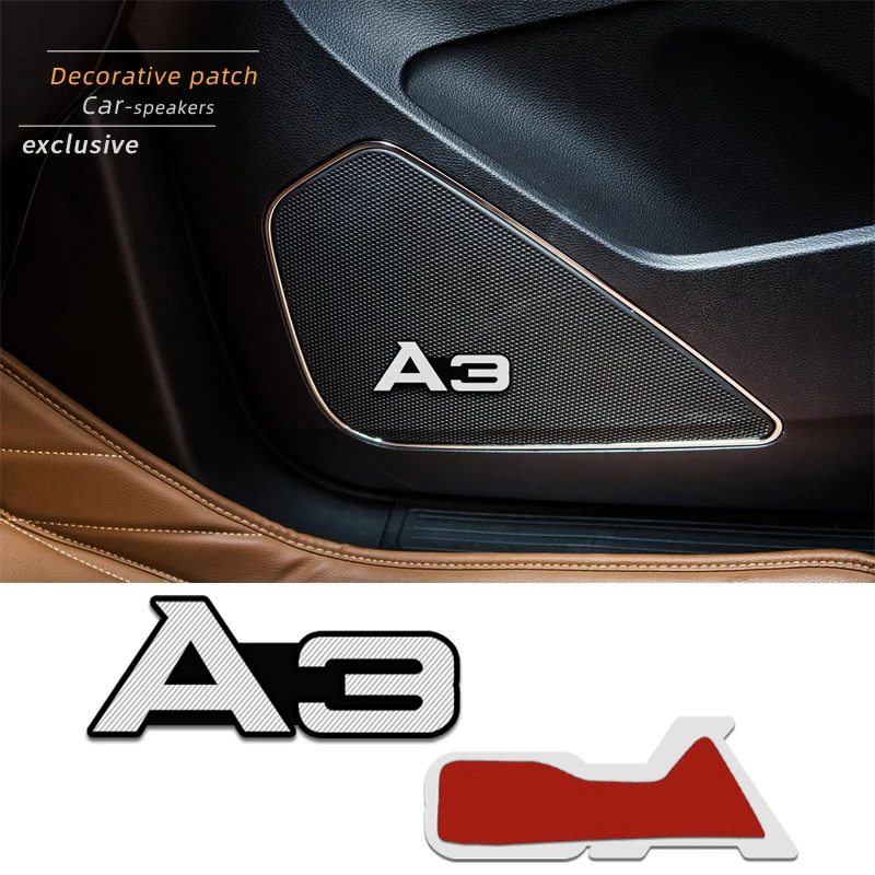4 шт. автомобиль аудио украсить 3D алюминиевая эмблема Стикеры для Audi A3 8p 8v 8l