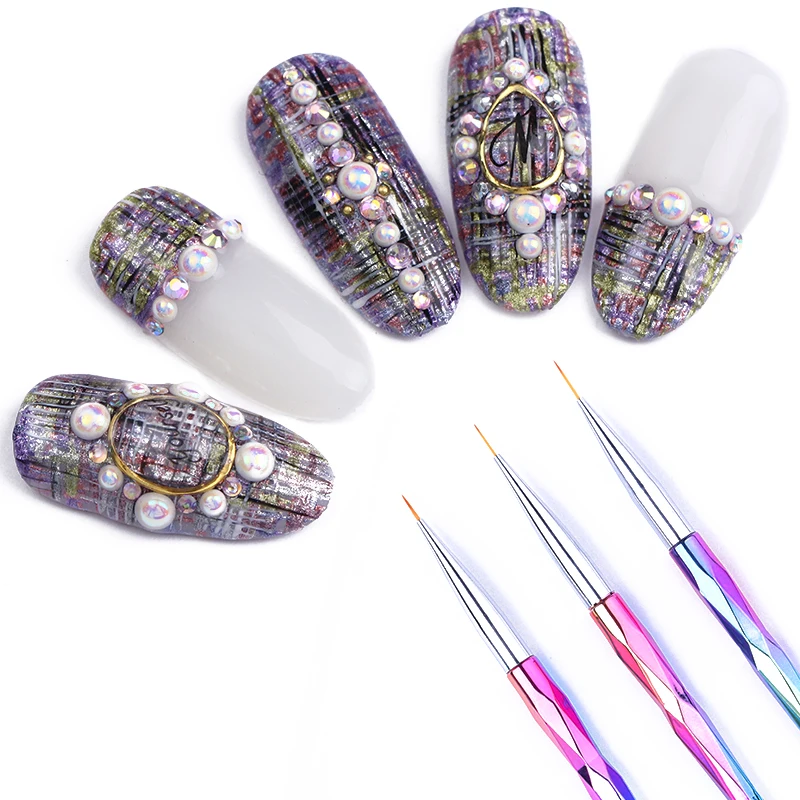 1 шт. лайнер для рисования градиента кисти кисть ногтей красочные нанесение