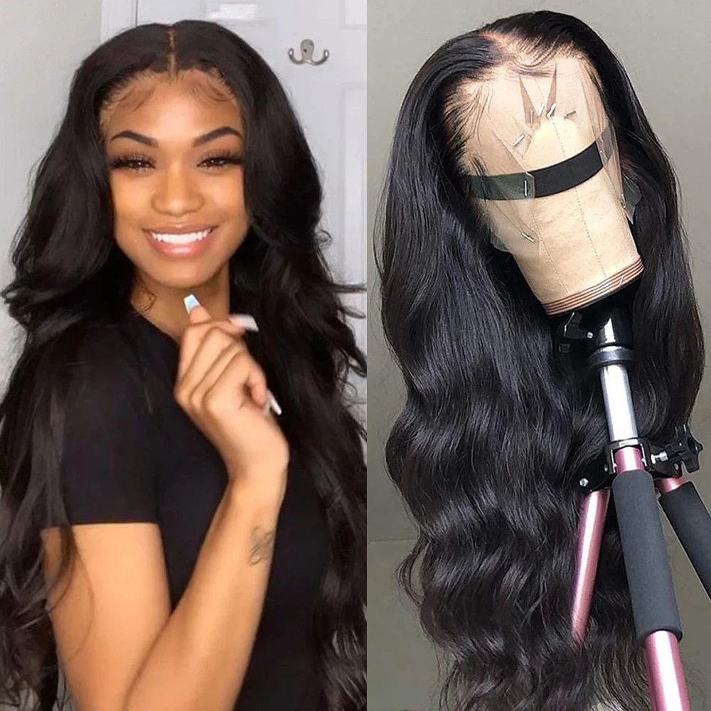 

Marchqueen 13x4 Body Wave Lace Front Wig 28 inch Body Wave Human Hair Wigs for Women Peruvian PreRemy 13x4 Hd Lace Frontal Wigs