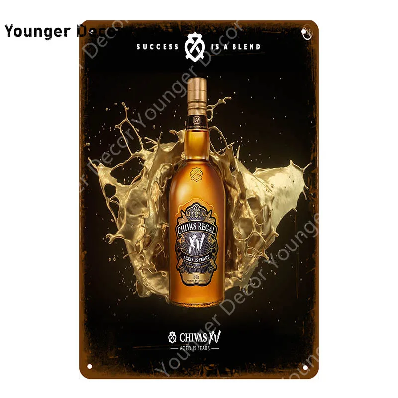 Классическое Пиво Chivas Regal металлические жестяные знаки винтажный декоративный