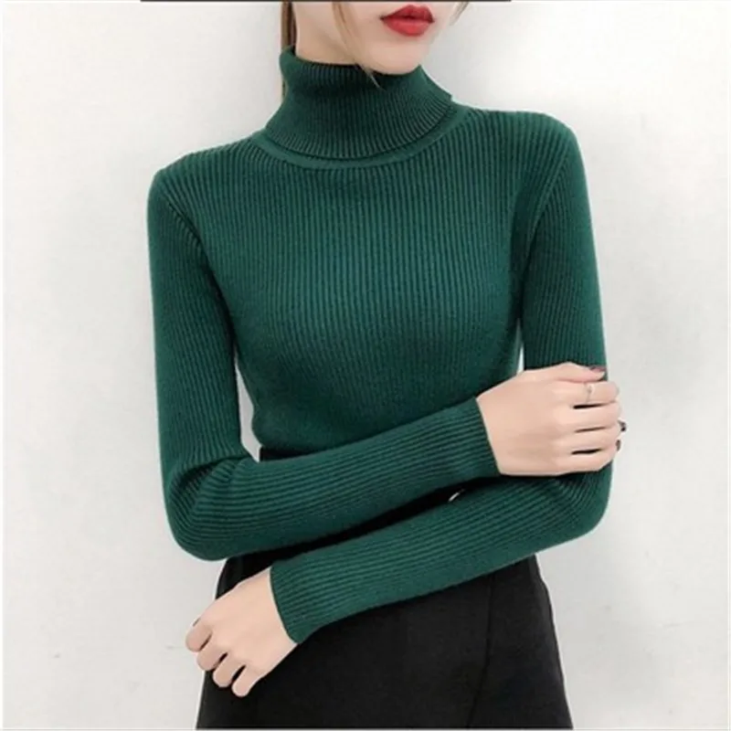 

Women Sweaters 2021 Autumn Winter Tops Korean Slim Women Pullover Knitted Sweater Jumper Soft Warm Pull Femme