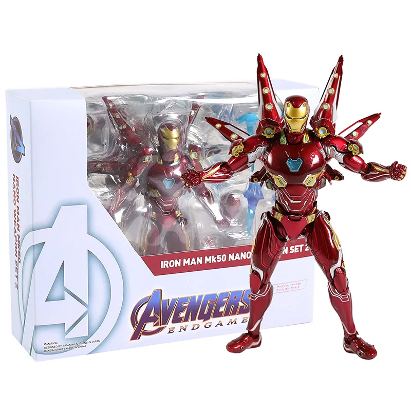 

SHF Avengers Endgame Iron Man MK50 Nano Weapon Set 2 PVC Action Figure Collectible Model Toy