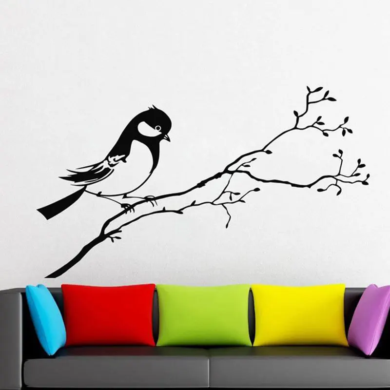 

Bird On Branch Wall Sticker Flock Of Birds Tree Decals Vinyl Home Animal Decor Interior Design Art Mural Housewares Bedroom 3594