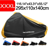 xxxl 295cm black silver water rain proof motorcycle covers motors dust snow uv sun scooter protector cover outdoor d35