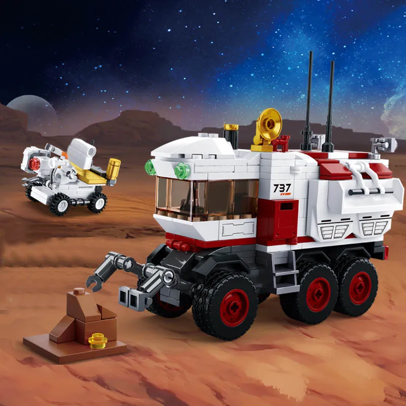 Космическая станция ракета лунный космический корабль фигурки модель