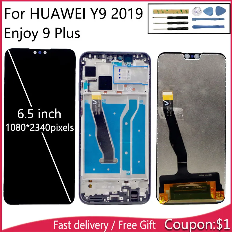 2340*1080 Оригинальный ЖК-дисплей для HUAWEI Y9 2019 с рамкой экран JKM-LX1 JKM-LX2 LX3 LCD | Мобильные