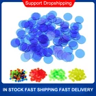 300 шт. Маркеры 6 цветов Круглый Пластик маджонг Жетоны игровой жетон Монета Покер Жетоны покерные фишки для игры в покер, Настольная игра