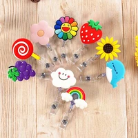 animals plants and fruits style retractable badge reel for nurse doctor card holder office hospital supplies name card