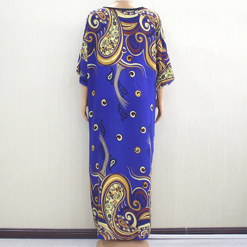 Элегантный африканская Дашики Платье с принтом хиджаб хлопковый комбинезон в